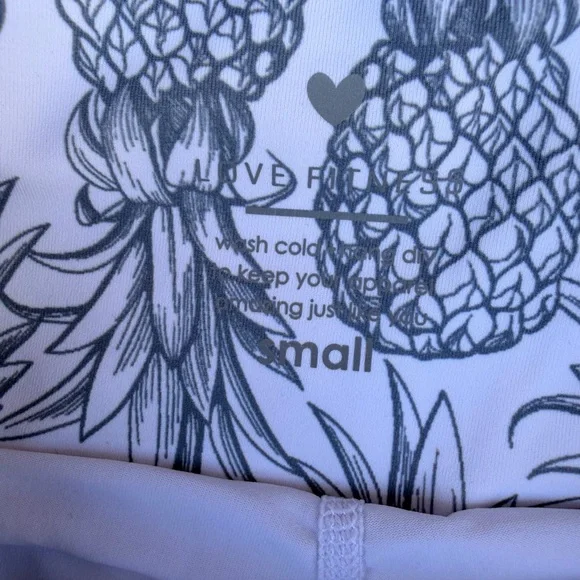 Women’s Love Fitness Pineapple Runners athletic shorts in white and gra - Picture 10 of 12